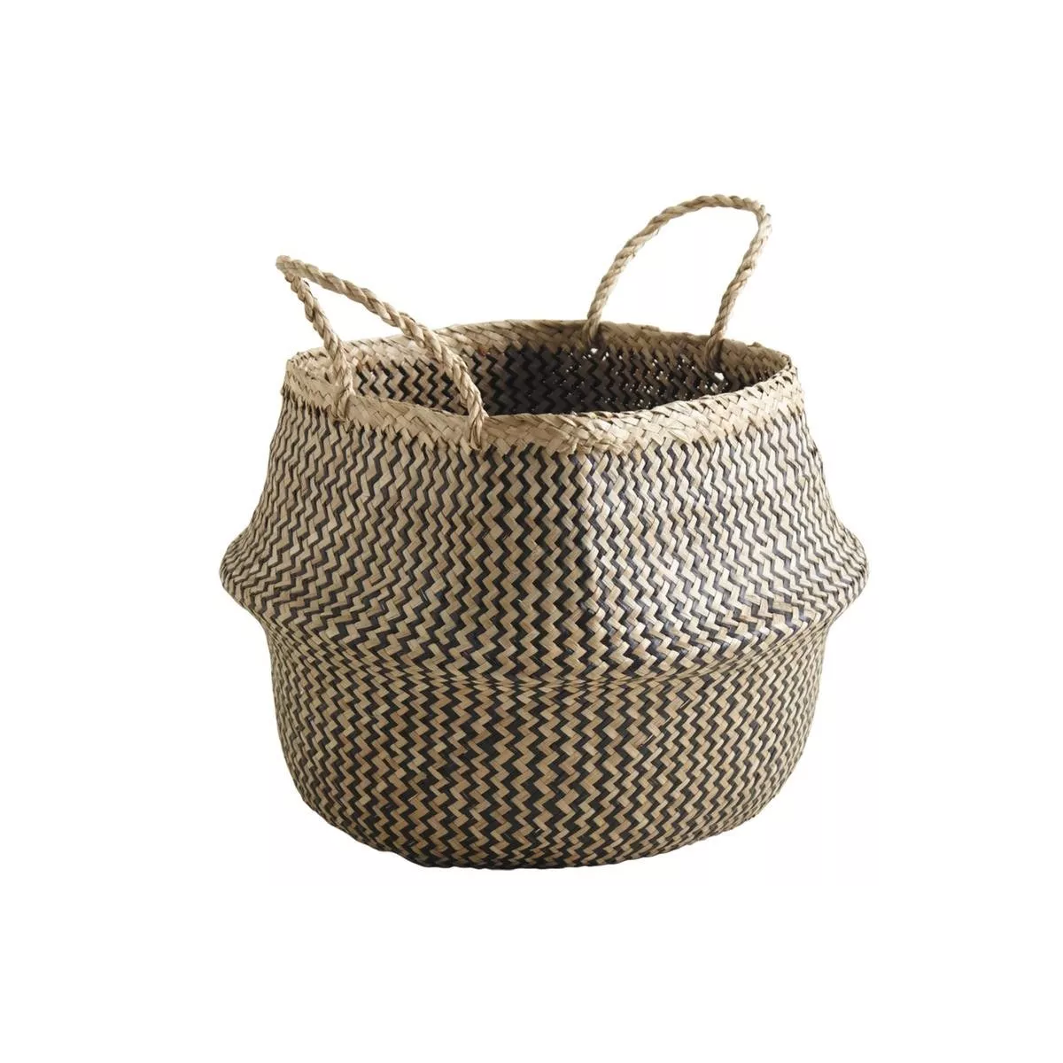 Sac jonc rond noir 40x40 pour Magazines