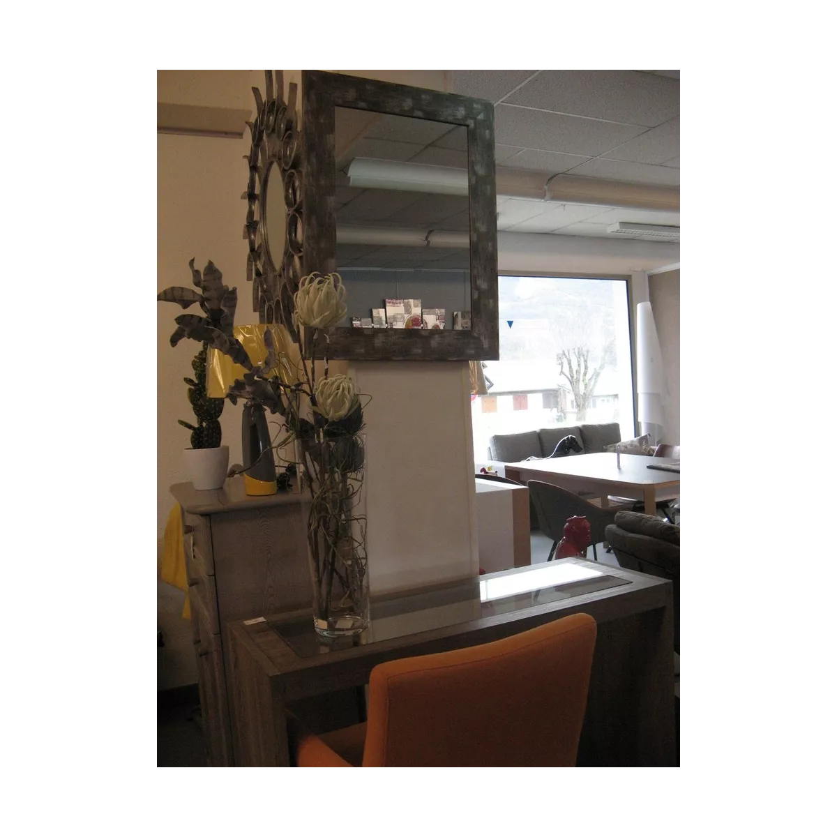 Miroir Acier Marbré 80x60