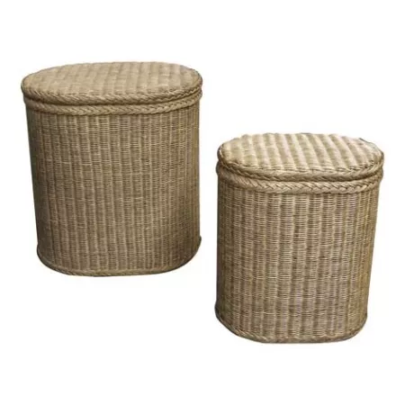 Panière à Linge Ovale Brun Petit Modèle