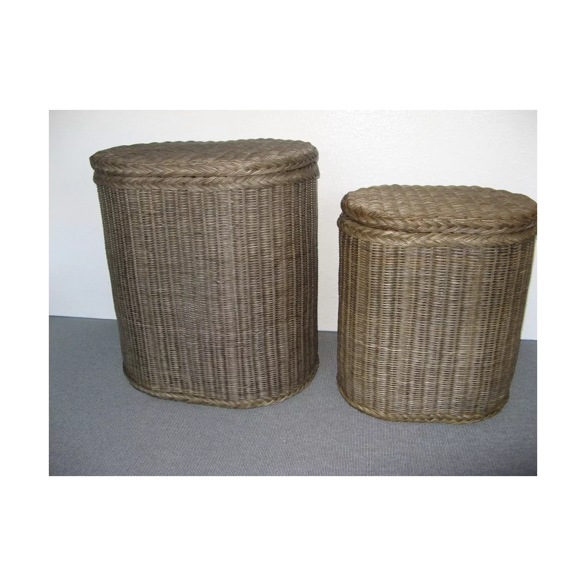 Panière à Linge Ovale Brun Petit Modèle