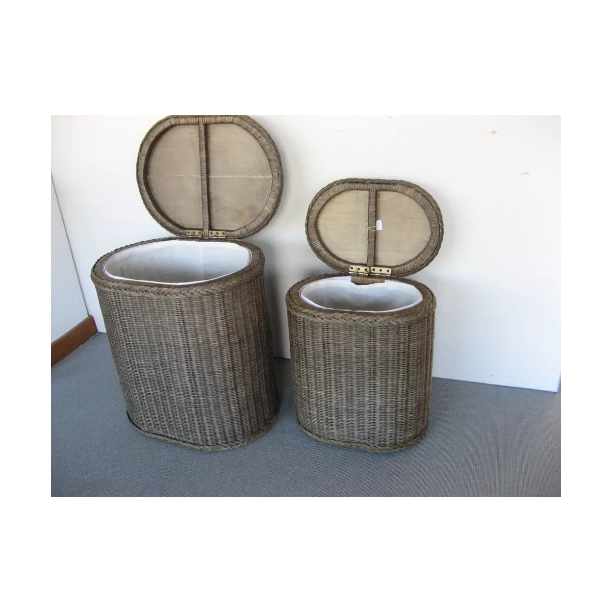 Panière à Linge Ovale Brun Petit Modèle