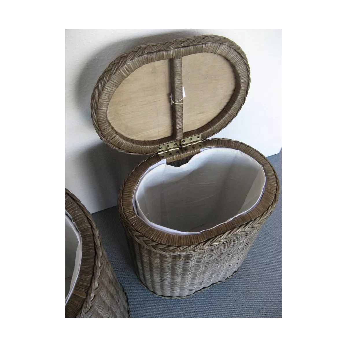 Panière à Linge Ovale Brun Petit Modèle