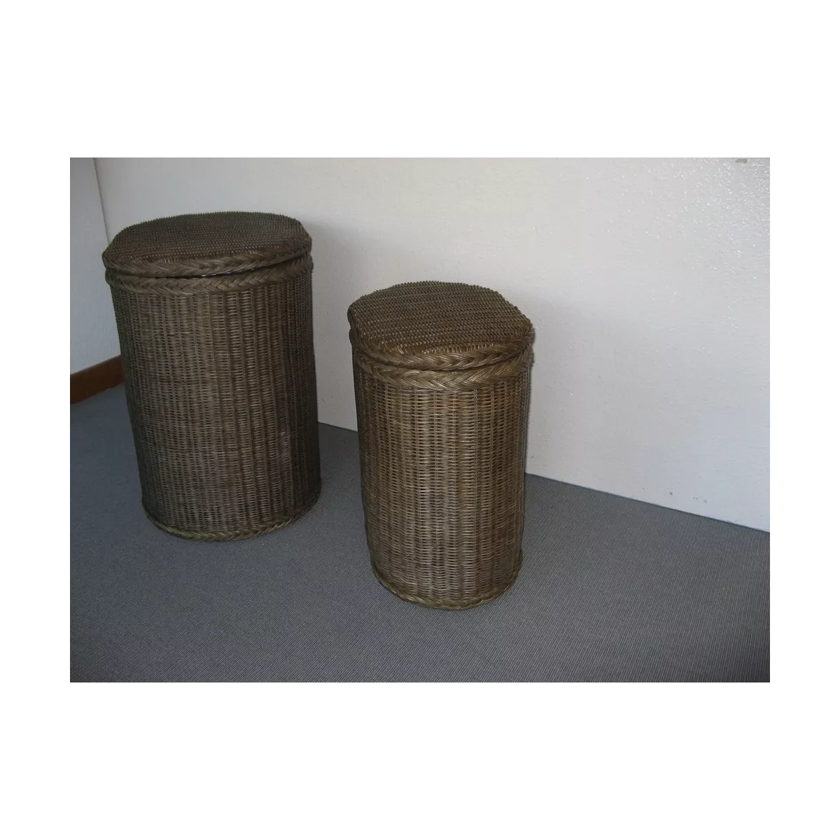 Panière à Linge Ovale Brun Petit Modèle
