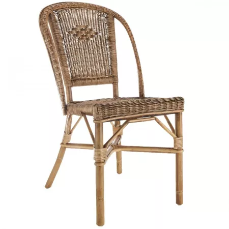 Chaise Grand Père Rotin Patiné