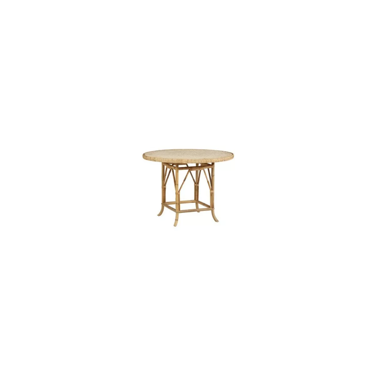 Table Grand Père Rotin Naturel Diam 110 cm