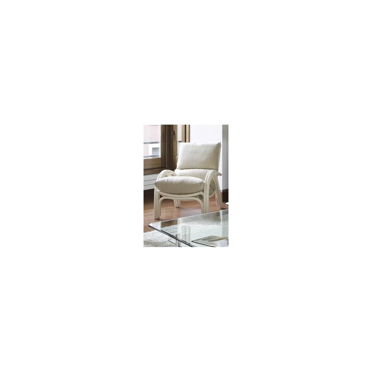 Fauteuil Fixe Leeds Ivoire