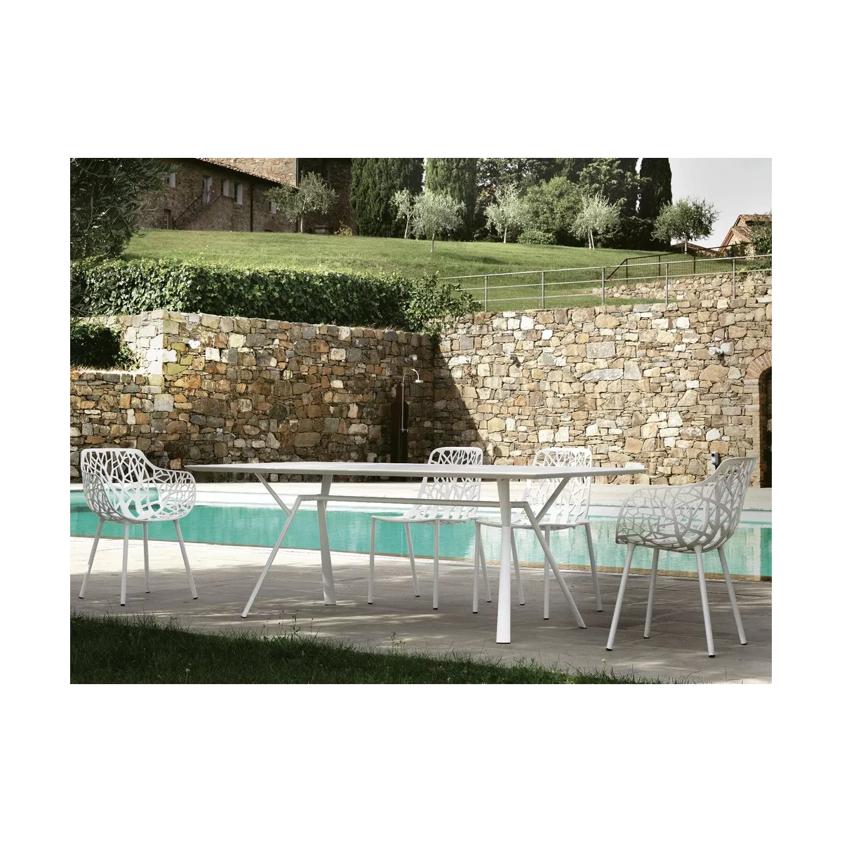 Chaise Aluminium Forest Blanc