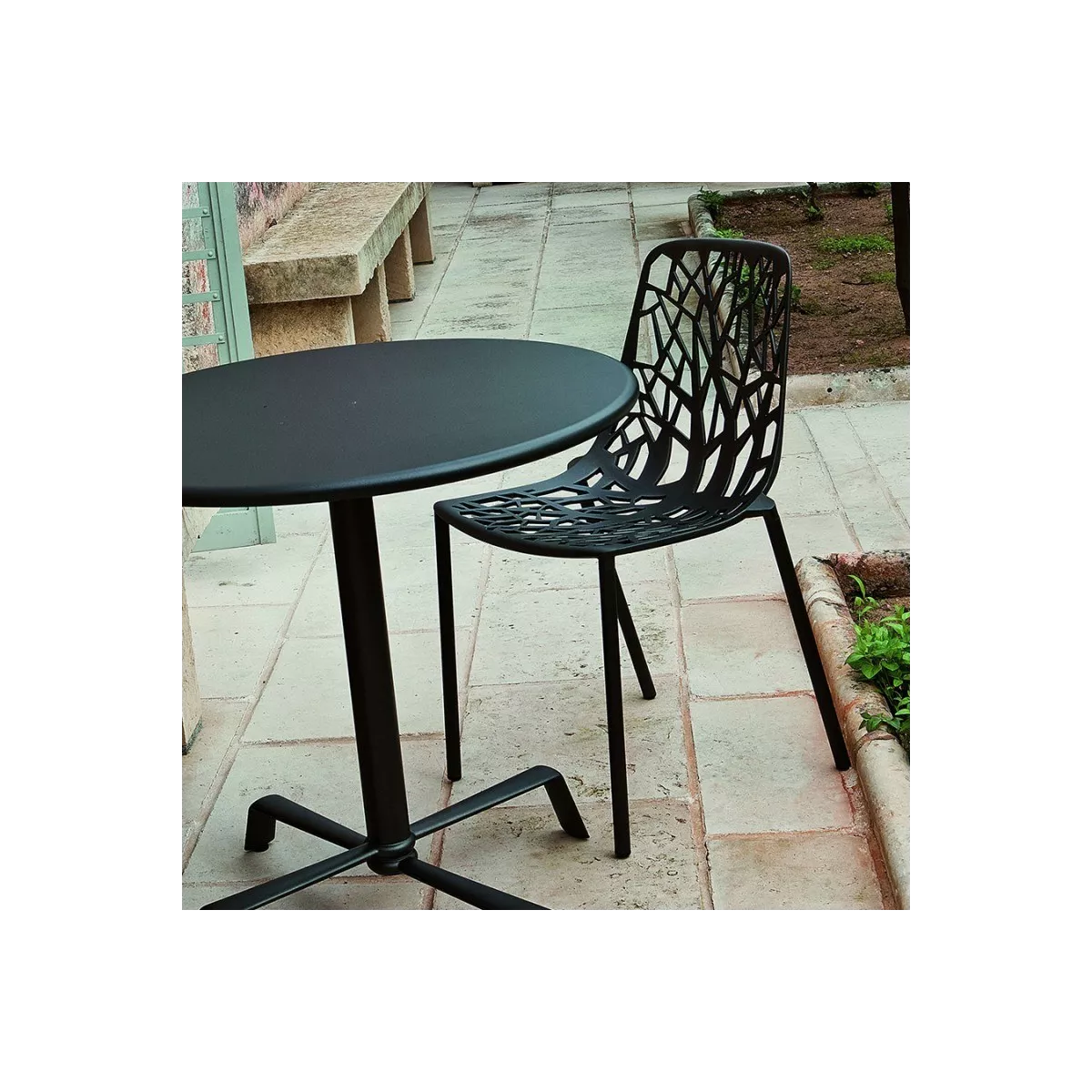 Chaise Aluminium Forest Noire