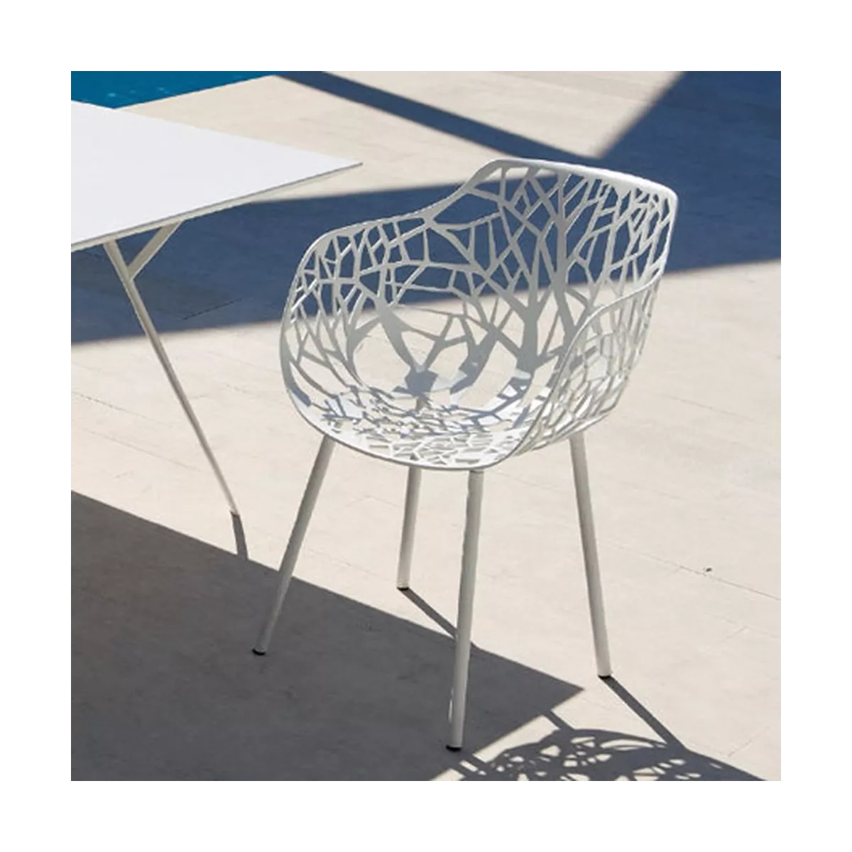 Fauteuil Aluminium Forest Blanc
