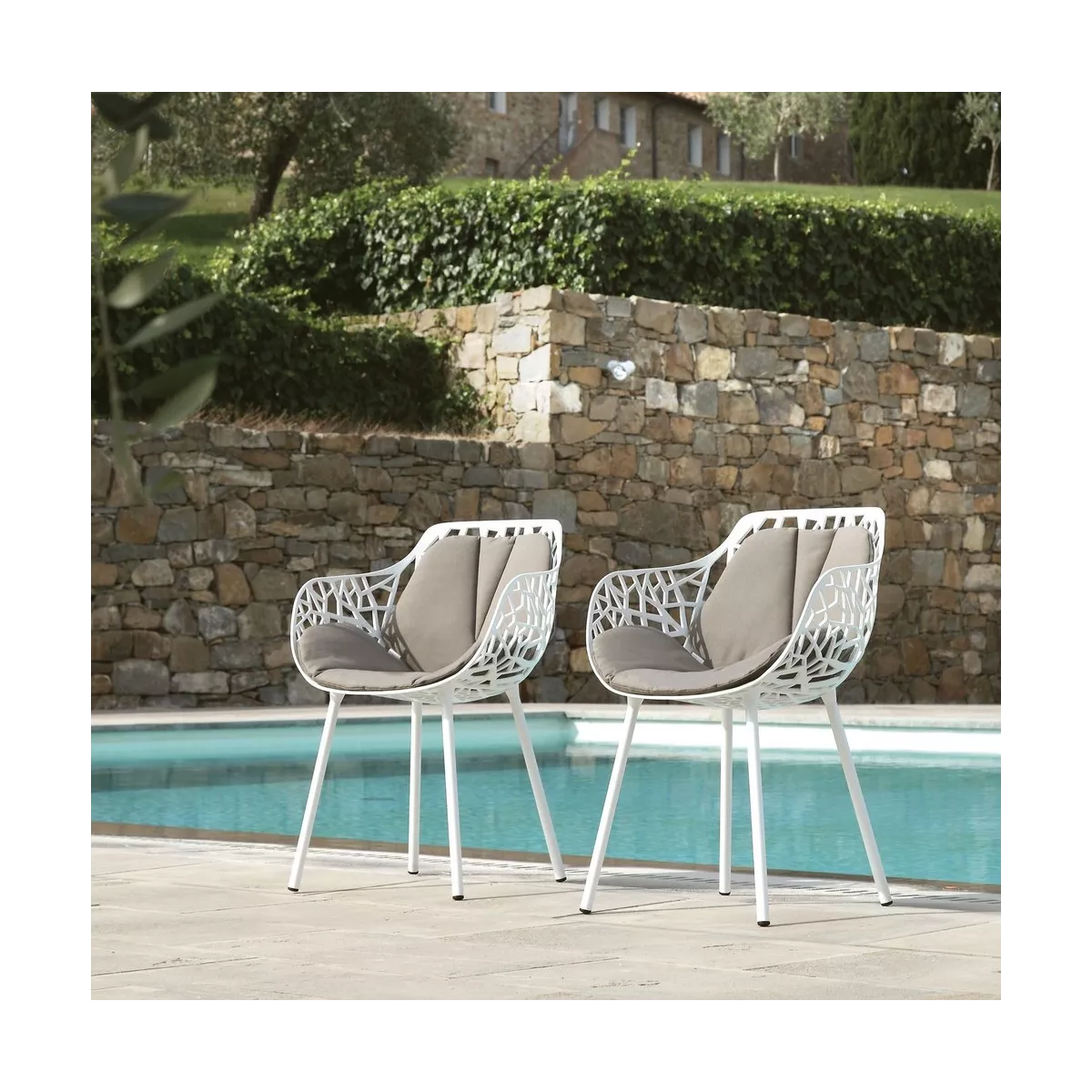 Fauteuil Aluminium Forest Blanc