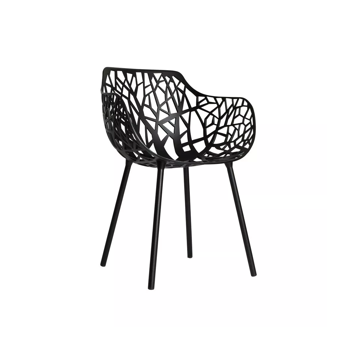 Fauteuil Aluminium Forest Noir