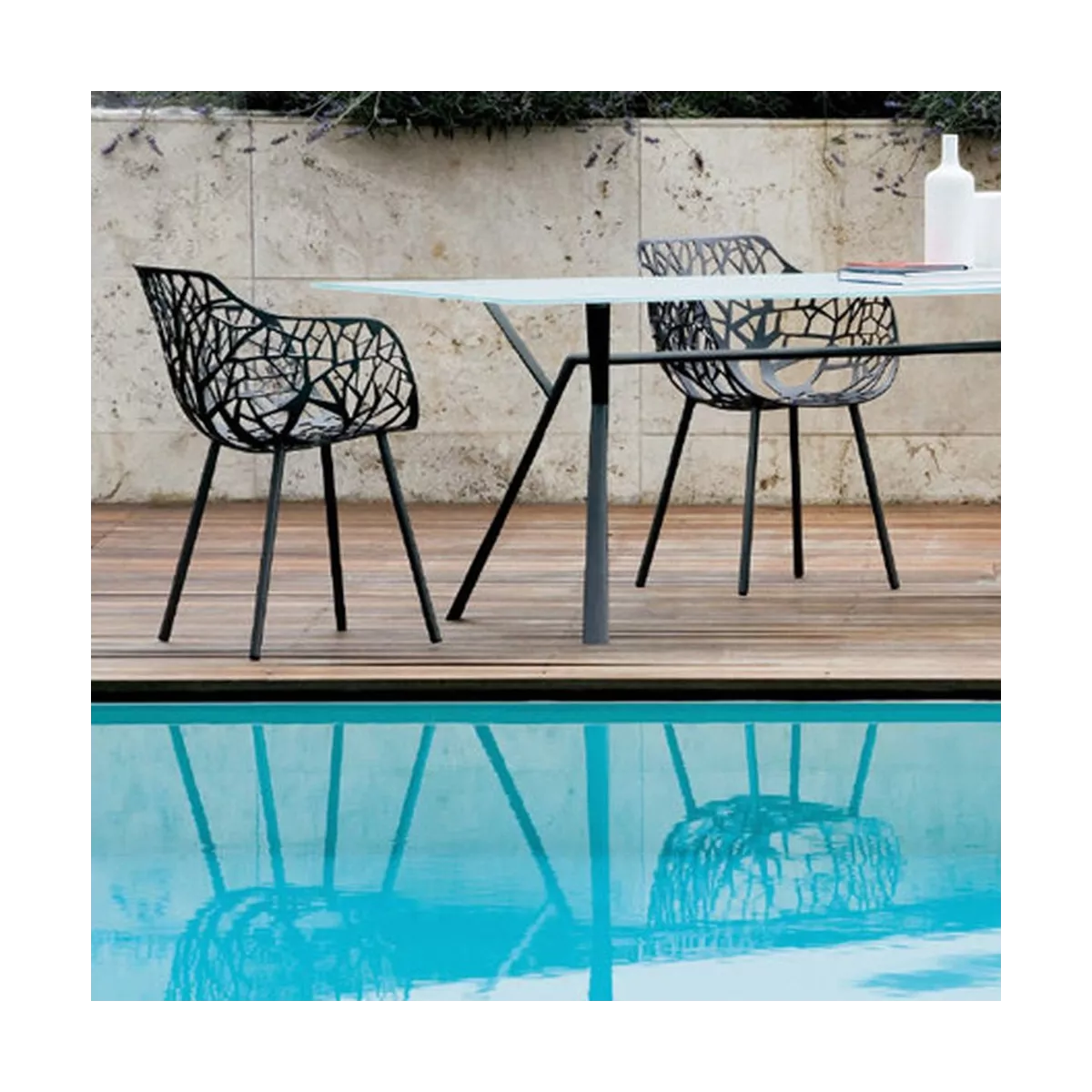 Fauteuil Aluminium Forest Noir
