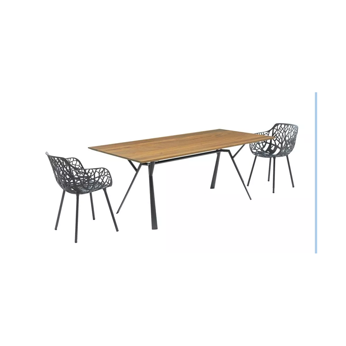 Fauteuil Aluminium Forest Noir