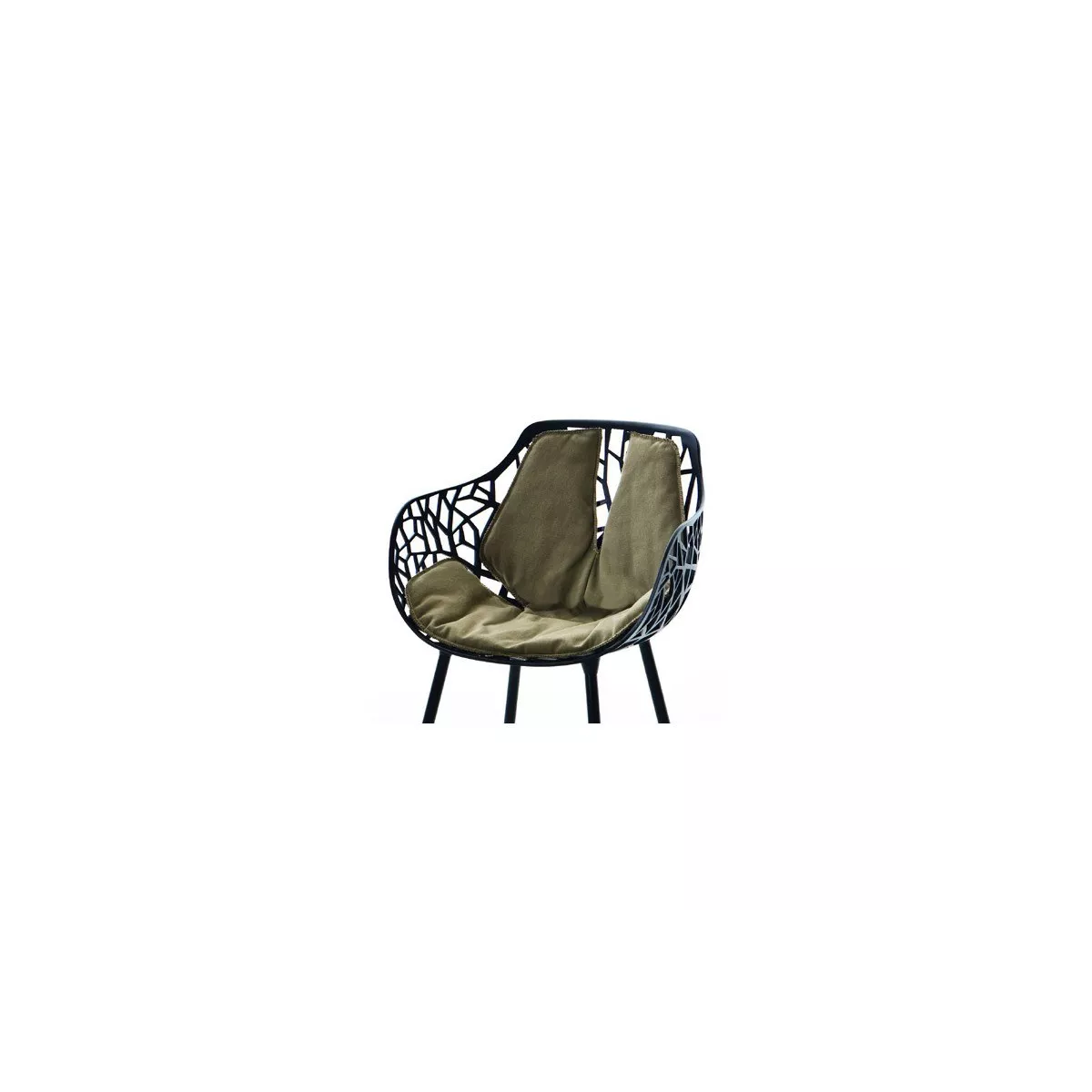 Fauteuil Aluminium Forest Noir