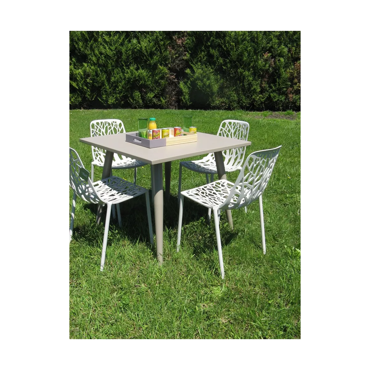 Chaise Aluminium Forest Gris Poudré