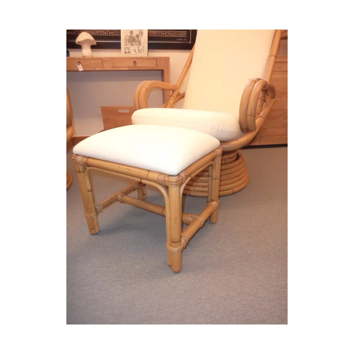 Pouf Rotin Sydney Naturel