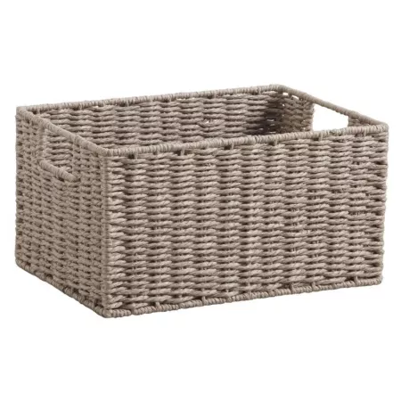 Casier Cordé taupe et métal  35x25