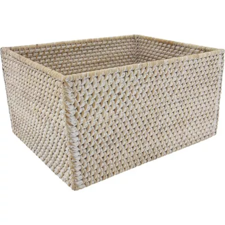 casier de rangement en rotin