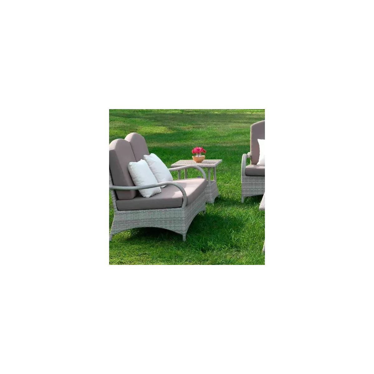 Fauteuil Monaco Résine Gris
