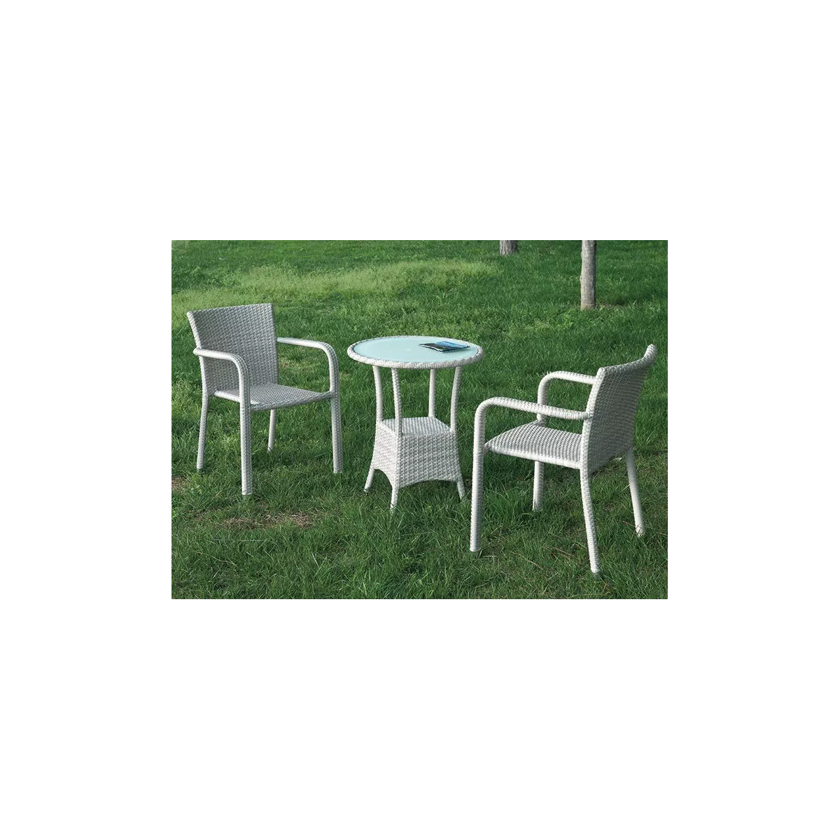 Fauteuil de Table Monaco Résine Gris