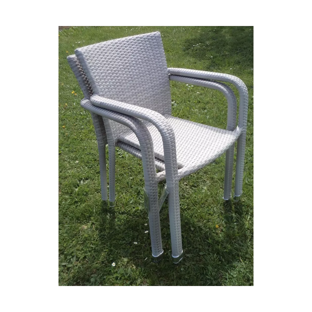 Fauteuil de Table Monaco Résine Gris