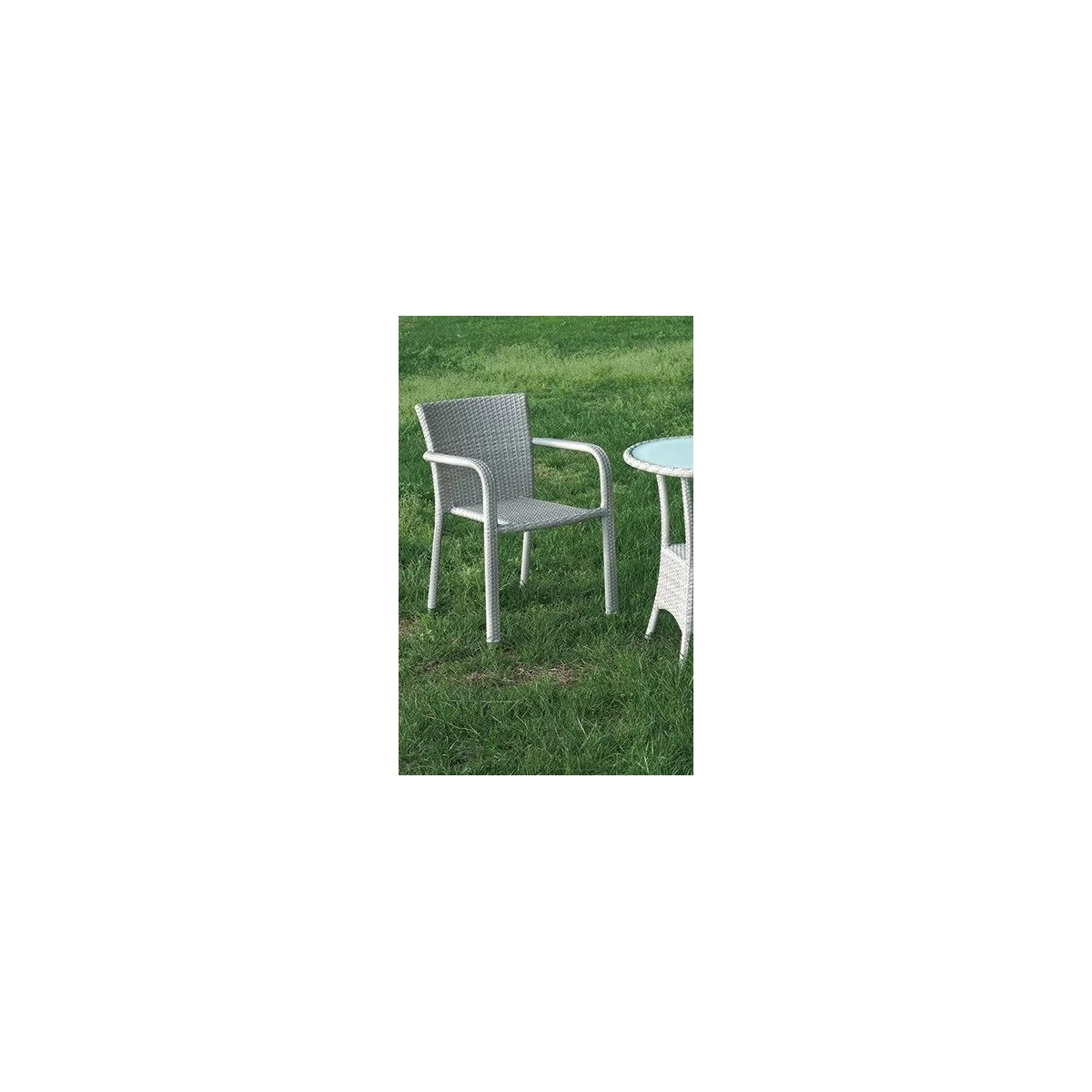 Fauteuil de Table Monaco Résine Gris