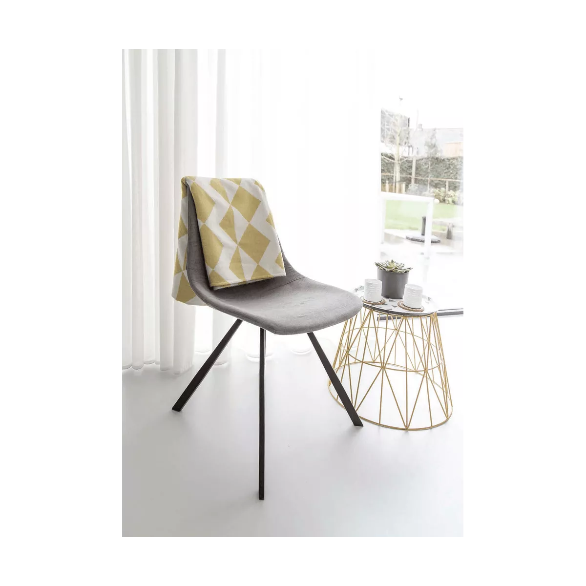 Chaise Happy Tissus Gris