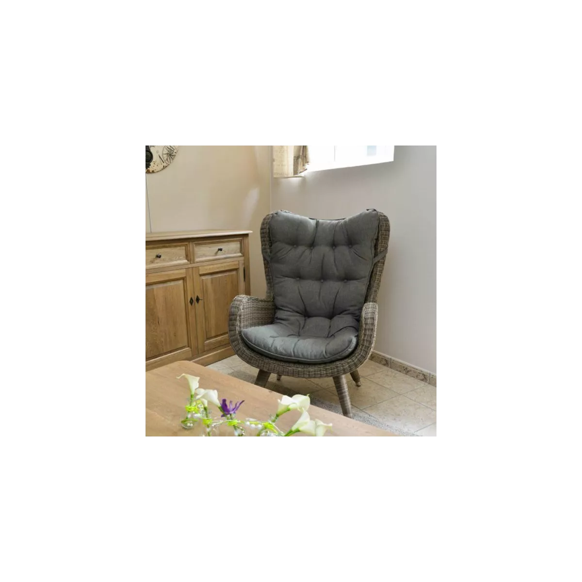 Fauteuil Vino Résine Taupe