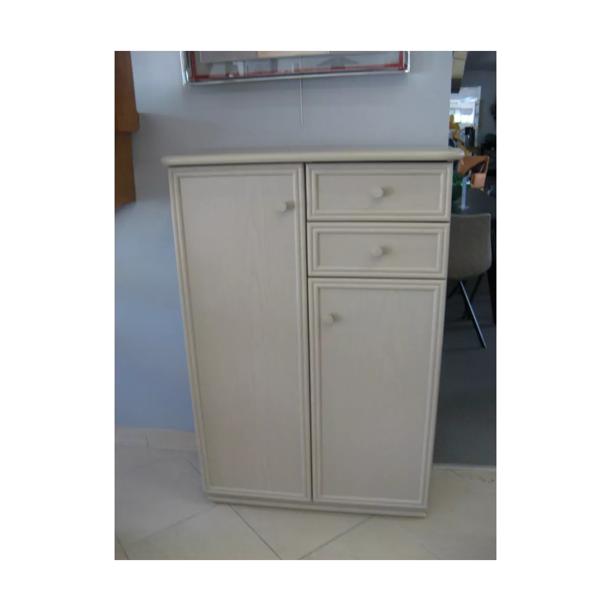 Meuble Largo 87x39 : 2 Portes et 2 Tiroirs Perle