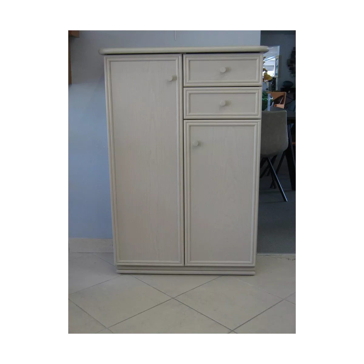 Meuble Largo 87x39 : 2 Portes et 2 Tiroirs Perle