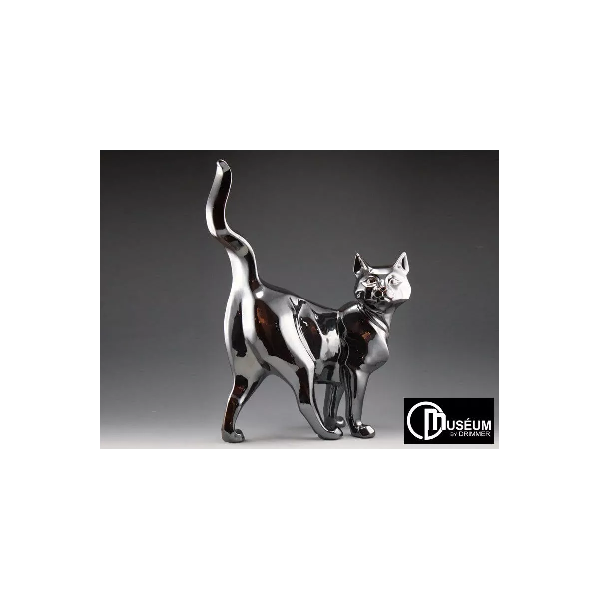 Chat Débout Patine Gris