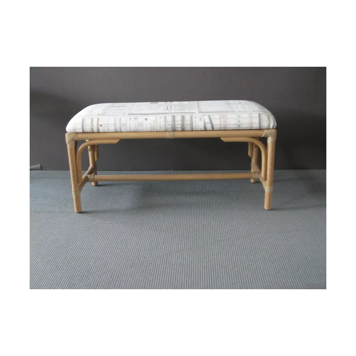 Pouf double en Rotin Sydney Noisette