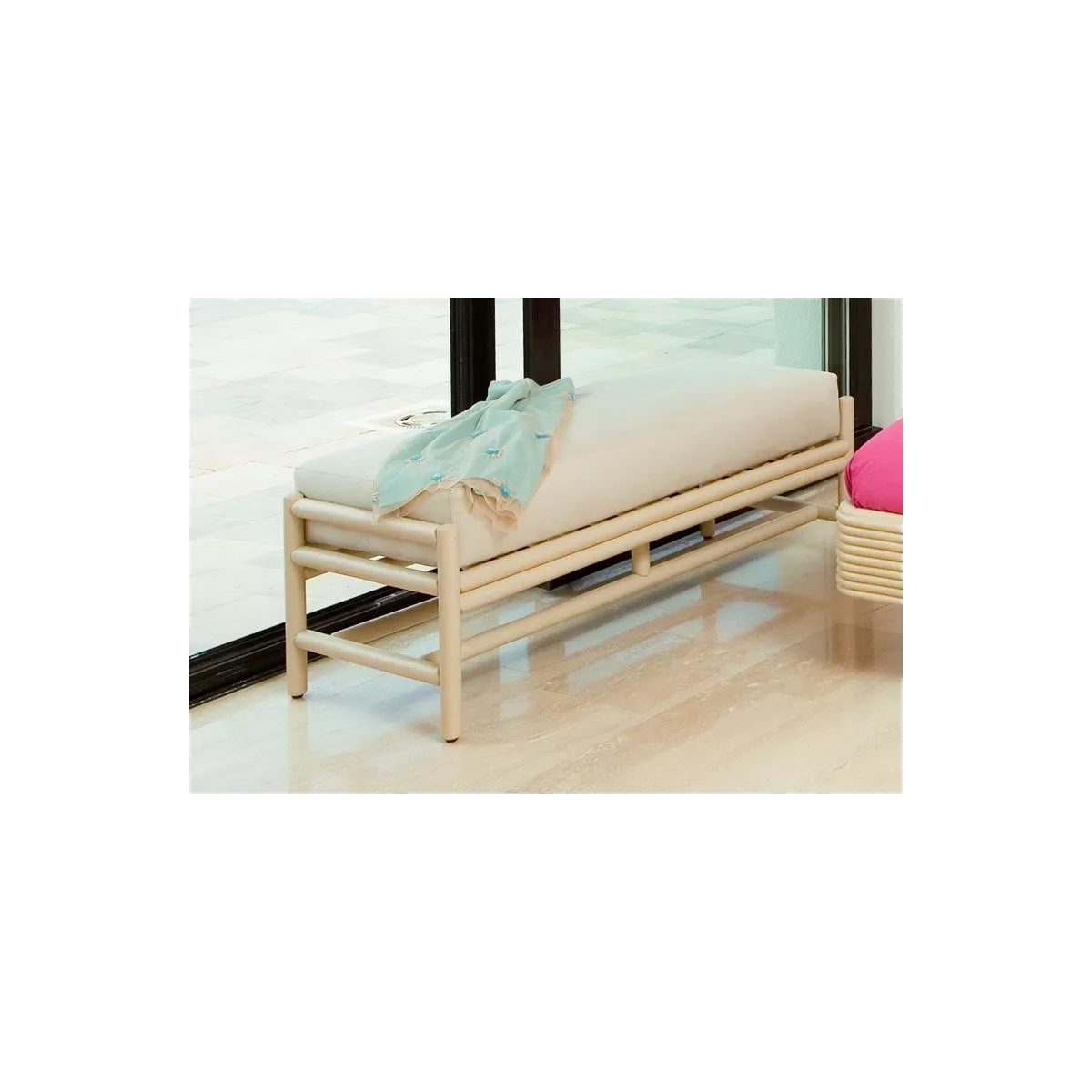 Pouf double en Rotin Bandar