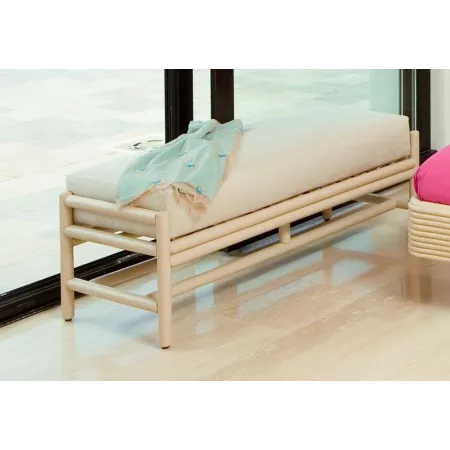 Pouf double en Rotin Bandar