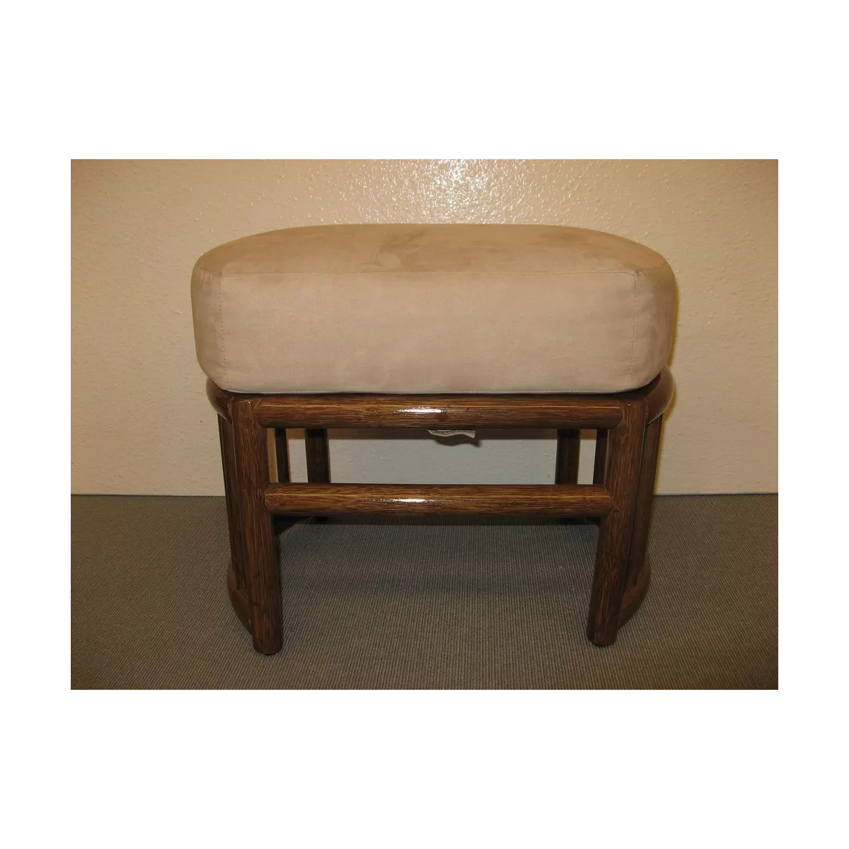 Pouf Rotin Leeds Marron