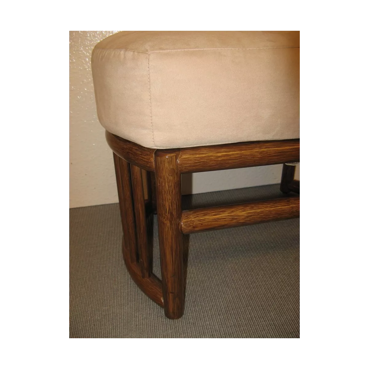 Pouf Rotin Leeds Marron
