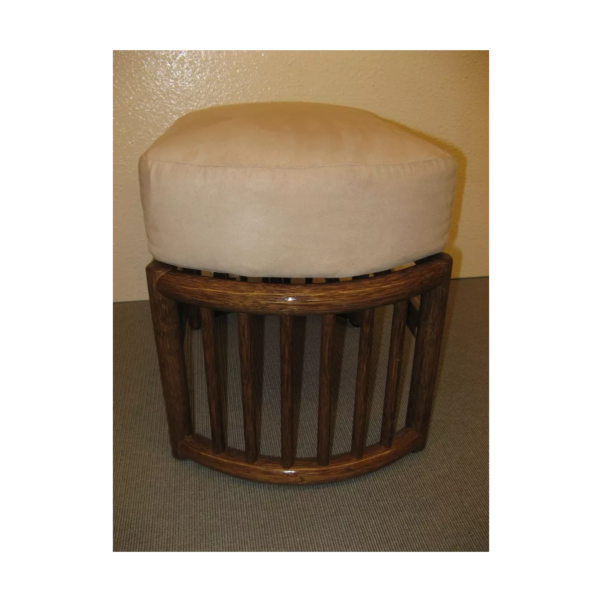 Pouf Rotin Leeds Marron