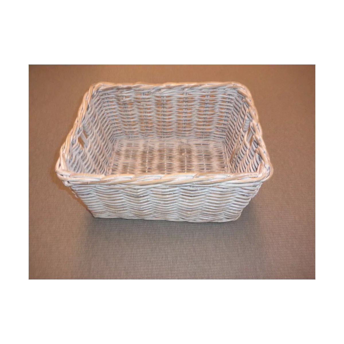 Casier Rotin Blanc Essuyé 49x36