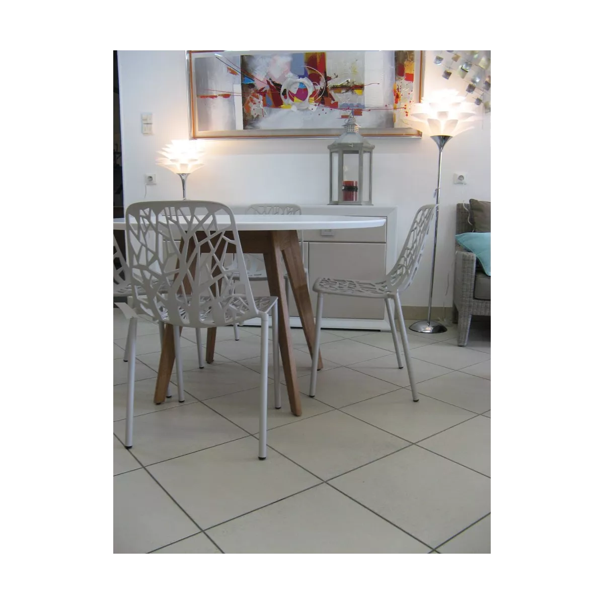 Table Geneve Blanc Ronde Diamètre 120