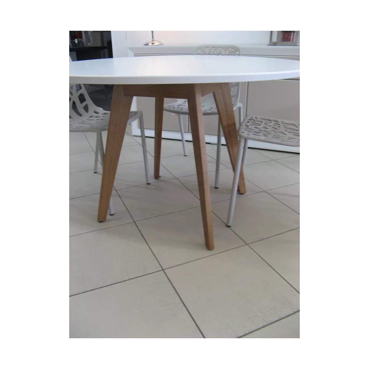 Table Geneve Blanc Ronde Diamètre 120