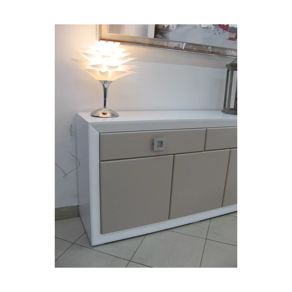 Bahut Genève Sable 3 Portes et 2 Tiroirs