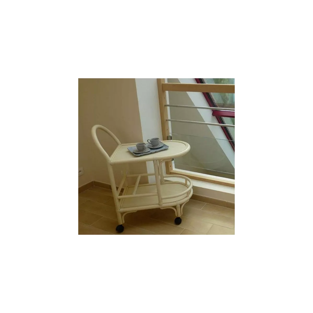 Table Roulante Leeds Ivoire