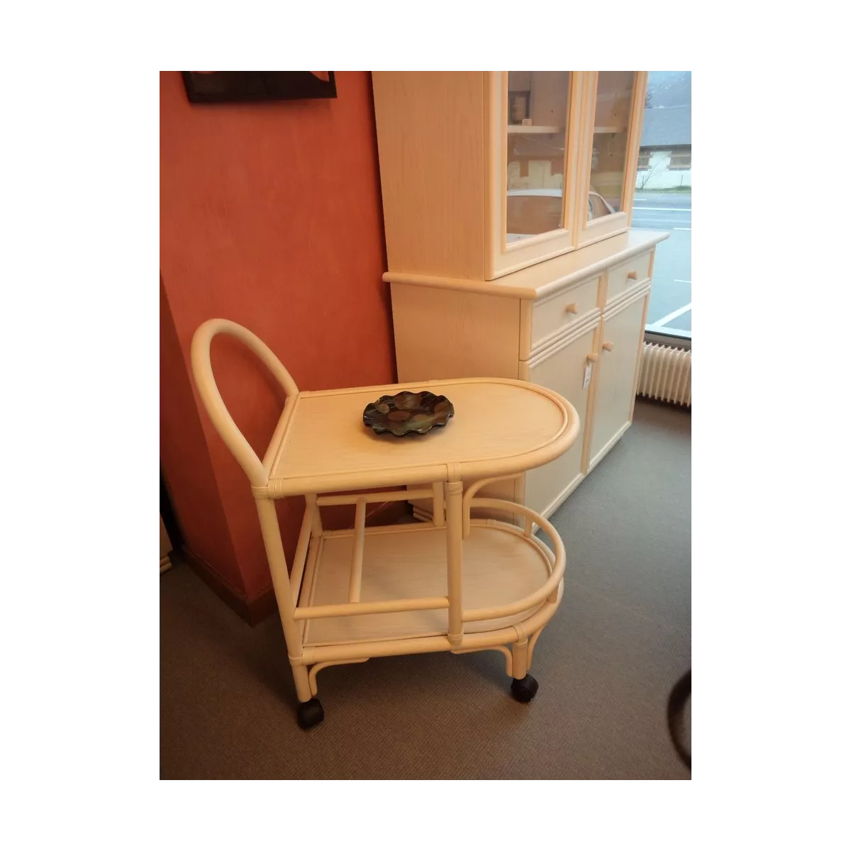 Table Roulante Leeds Ivoire