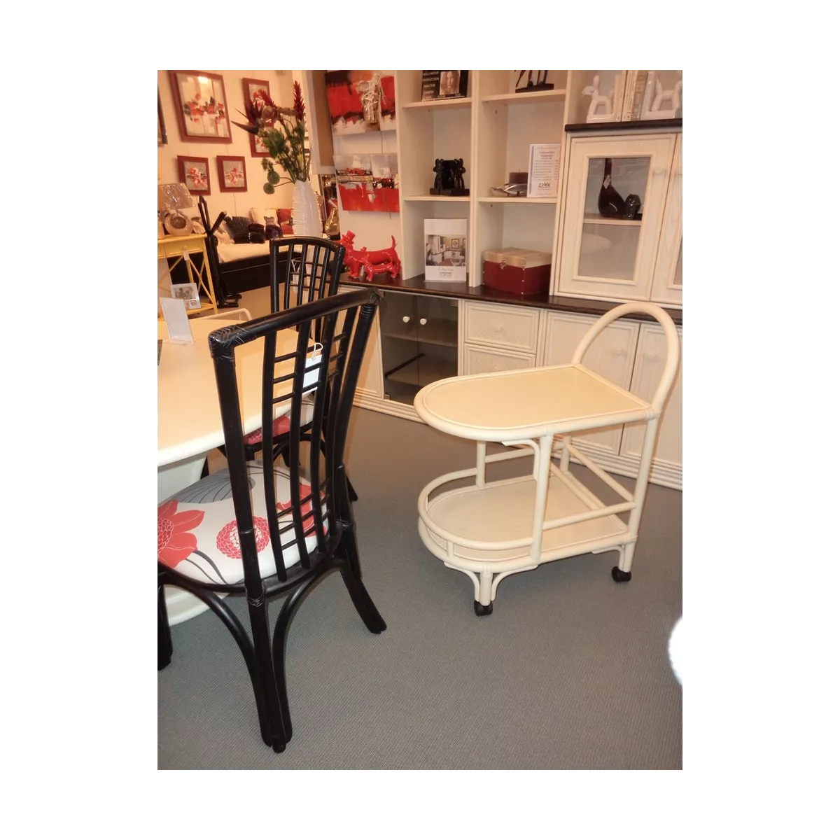 Table Roulante Leeds Ivoire