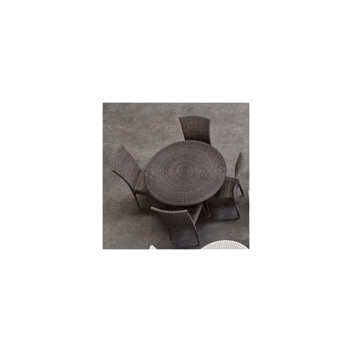 Table Diamètre 110 cm Résine poivre