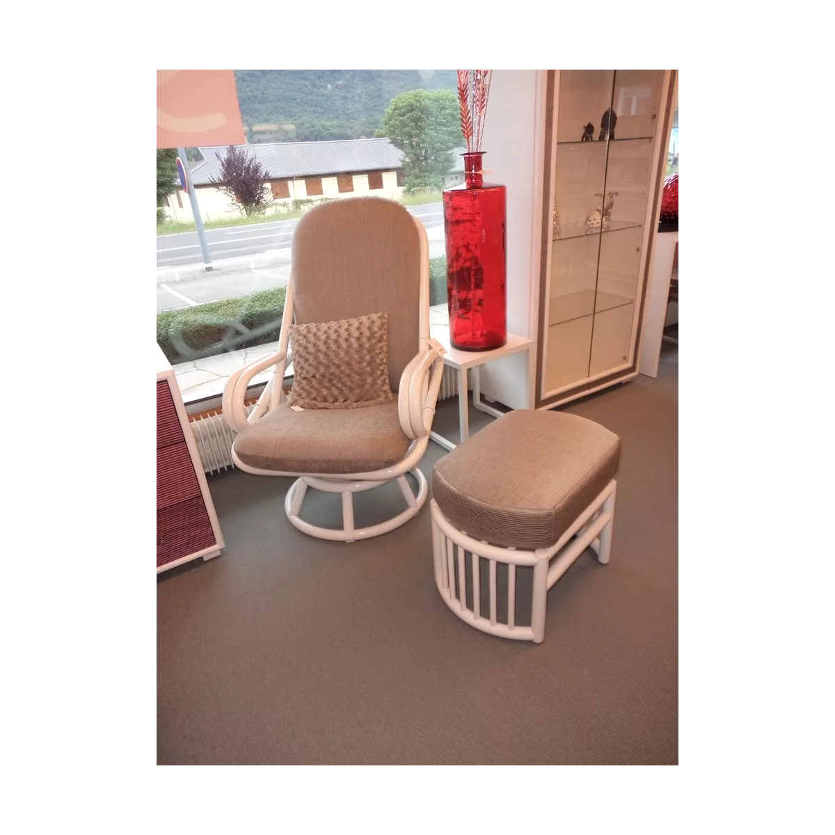 Fauteuil Relax Pivotant Blanc