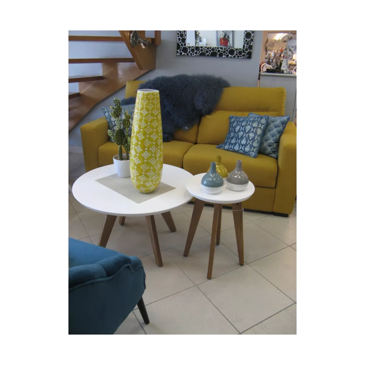 Vase Graphik Moutarde H.60cm