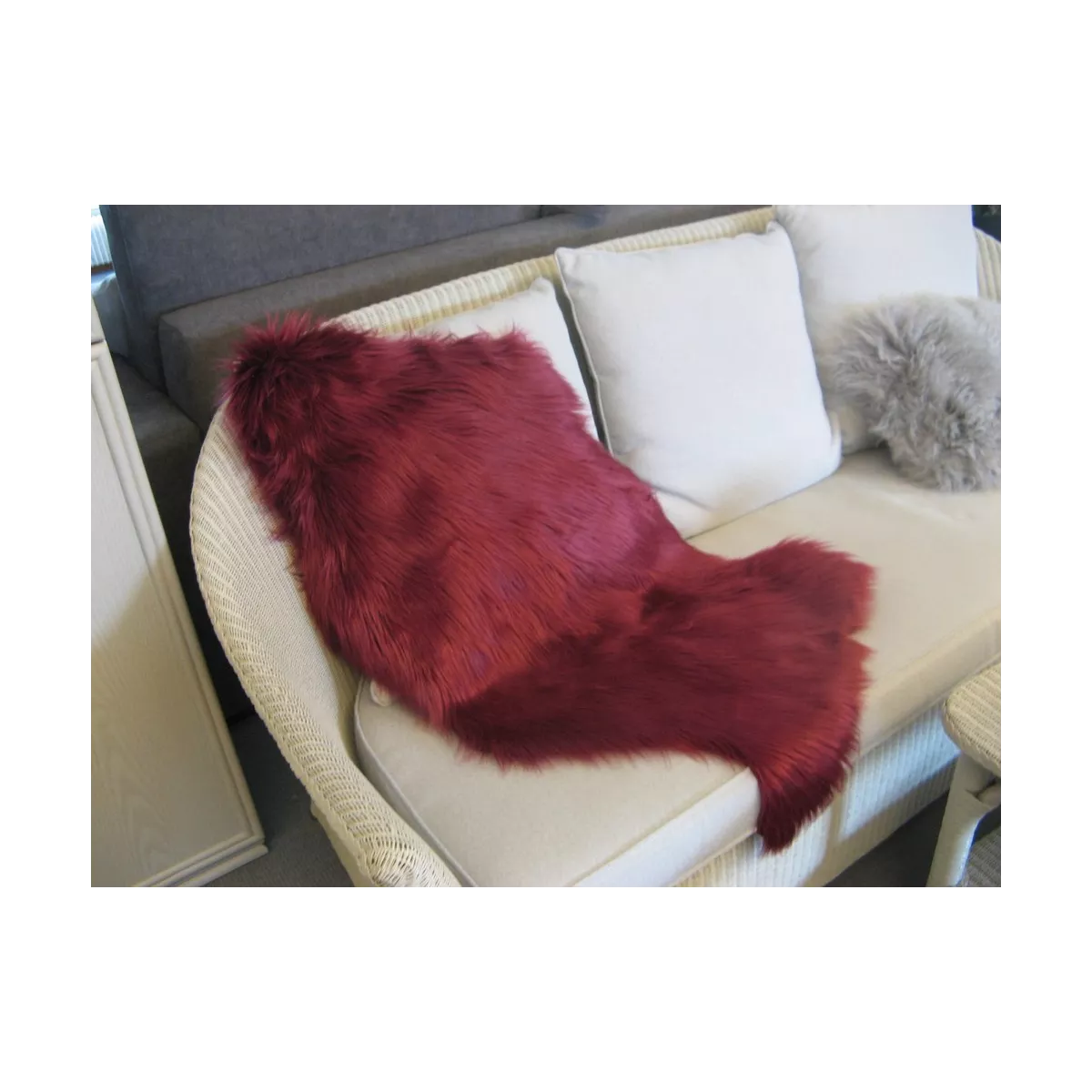 Peau Imitation Fourrure Rouge