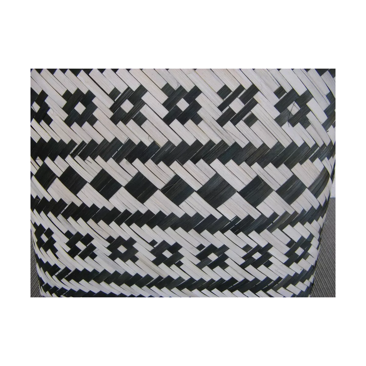 Panière à linge Bambou Blanc et Noir 32x22
