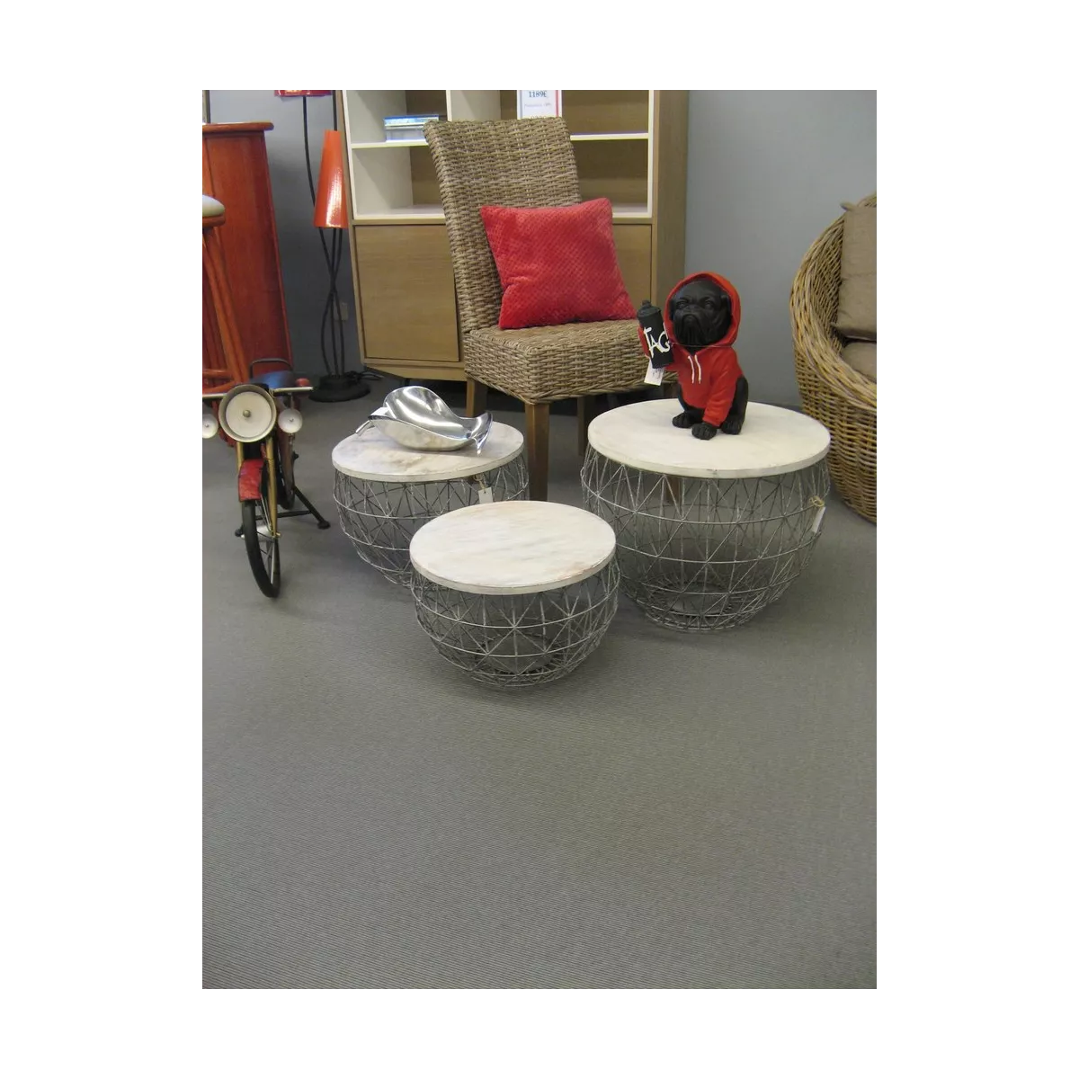 Table basse Métal et bois 43x31